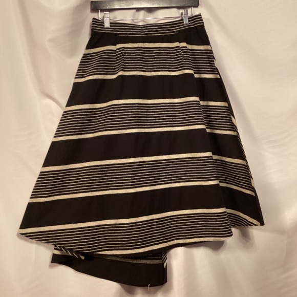 Eva Franco black and cream stripe skirt Anthropologie midi length full NWT - Picture 7 of 9